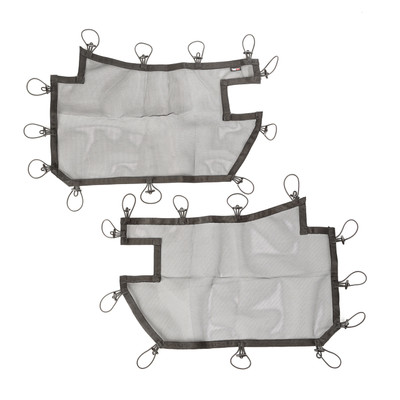 Tube Door Cover Kit, Front, Pair, Black; 07-18 Jeep Wrangler JK/JKU