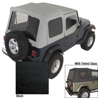 Soft Top, Door Skins, Black, Tinted Windows; 88-95 Jeep Wrangler YJ Soft Top, Door Skins, Black, Tinted Windows; 88-95 Jeep Wrangler YJ