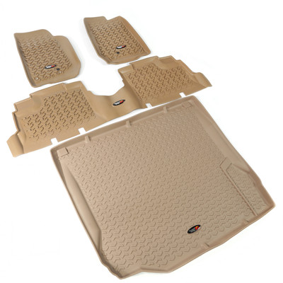 Floor Liners, Kit, Tan, 2-Door; 07-10 Jeep Wrangler JK