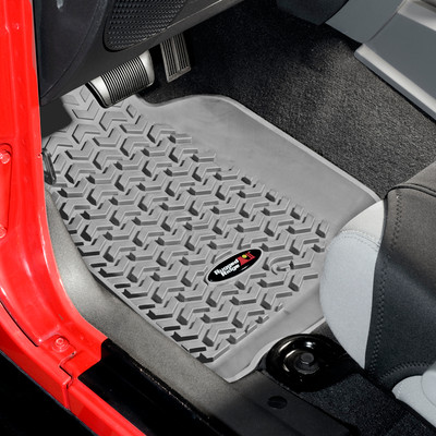 Floor Liners, Front, Gray; 07-16 Jeep Wrangler JK/JKU Floor Liners, Front, Gray; 07-16 Jeep Wrangler JK/JKU