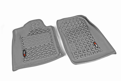 Floor Liner, Front; Gray, 2011-2020 Dodge / Jeep Durango / Grand Cherokee WK2
