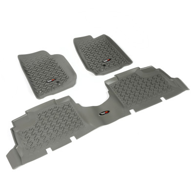 Floor Liners, Kit, Gray, 4-Door; 07-16 Jeep Wrangler JK