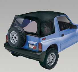 XHD Soft Top, Black Denim, Clear Windows; 88-94 Suzuki Sidekicks
