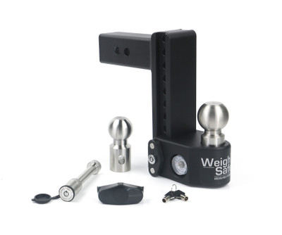 Steel Weigh Safe Adjustable Trailer Hitch - 8" Drop for 2.5" Receiver - Includes WS05 - SWS8-2.5-KA Steel Weigh Safe Adjustable Trailer Hitch - 8" Drop for 2.5" Receiver - Includes WS05 - SWS8-2.5-KA