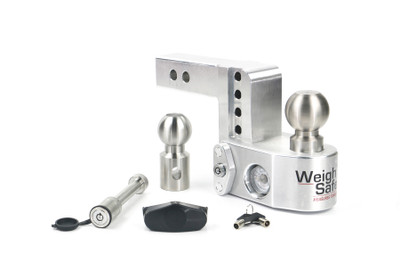 Aluminum Weigh Safe Adjustable Trailer Hitch - 4" Drop for 2" Receiver - Includes WS05 - WS4-2-KA Aluminum Weigh Safe Adjustable Trailer Hitch - 4" Drop for 2" Receiver - Includes WS05 - WS4-2-KA
