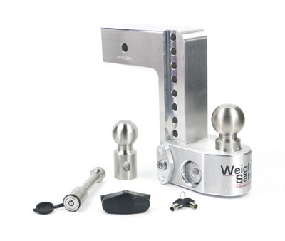 Aluminum Weigh Safe Adjustable Trailer Hitch - 8" Drop for 3" Receiver - Includes WS05 - WS8-3-KA Aluminum Weigh Safe Adjustable Trailer Hitch - 8" Drop for 3" Receiver - Includes WS05 - WS8-3-KA