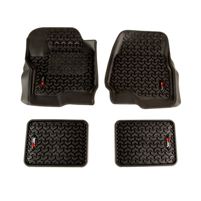 All Terrain Floor Liner Kit, Black; 17-18 Ford F250