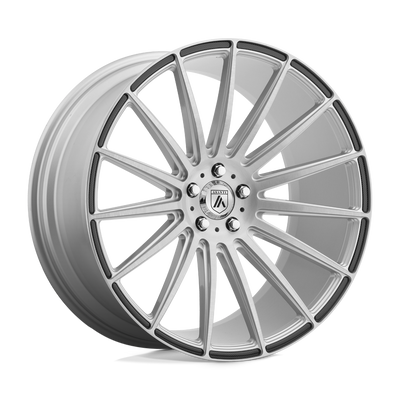 Asanti Black ABL-14 POLARIS 22X10.5 BRUSHED SILVER CARBON FIBER INSERT 5X115 - ABL14-22051525SL