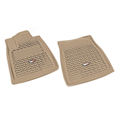Floor Liners, Front, Tan; 08-11 Toyota Sequoia/Tundra