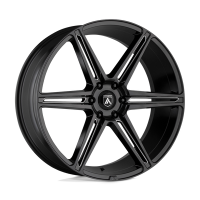 Asanti Black ABL-25 ALPHA 6 20X9 GLOSS BLACK MILLED 6X135 - ABL25-20906330BK