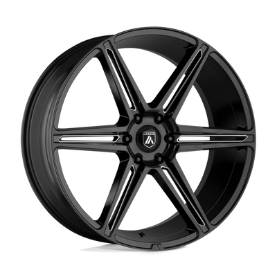 Asanti Black ABL-25 ALPHA 6 24X10 GLOSS BLACK MILLED 6X135 - ABL25-24106330BK