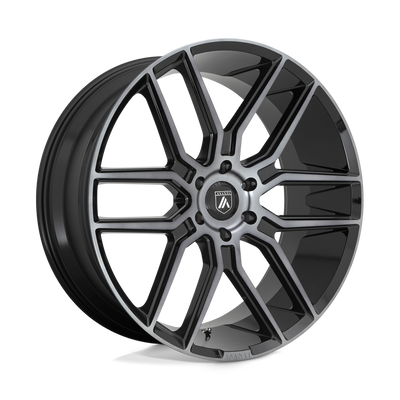 Asanti Black ABL-28 BARON 20X9 GLOSS BLACK WITH GRAY TINT 6X5.5 - ABL28-20906815GY
