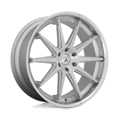 Asanti Black ABL-29 EMPEROR 24X10 BRUSHED SILVER WITH CHROME LIP 6X135 - ABL29-24106330SL