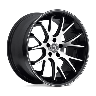 Asanti Black ABL-3 CASTOR 20X8.5 SILVER MACHINED WITH SS LIP 5X130 - ABL3-20853635SL