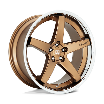 Asanti Black ABL31 REGAL 20X10.5 SATIN BRONZE WITH CHROME LIP 5X115 - ABL31-20051520BR
