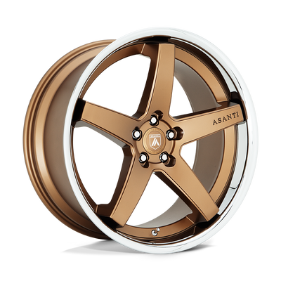 Asanti Black ABL31 REGAL 20X9 SATIN BRONZE WITH CHROME LIP 5X115 - ABL31-20901515BR