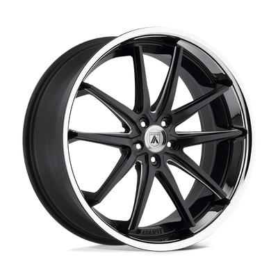 Asanti Black ABL-5 ALTAIR 20X10 MATTE BLACK MILLED SS LIP 5X120 - ABL5-20105235BM