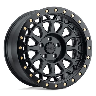 Black Rhino PRIMM BEADLOCK 17X8.5 MATTE BLACK W/ BRASS BOLTS 5X4.5 - 1785PRM-85114M71
