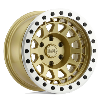 Black Rhino PRIMM BEADLOCK 17X8.5 MATTE GOLD W/ MACHINED RING 6X5.5 - 1785PRM006140L12