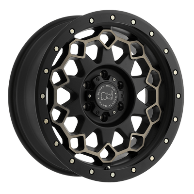 Black Rhino DIAMANTE 17X9 MATTE BLACK W/ MACHINED FACE & DARK MATTE TINT 6X5.5 - 1790DMN-26140M12