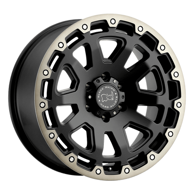 Black Rhino RAZORBACK 17X9 MATTE BLACK W/ MACHINED DARK TINT LIP 8X6.5 - 1790RAZ-28165M22