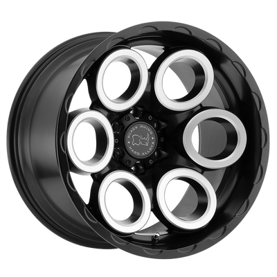 Black Rhino MAGNUS 20X9.5 MATTE BLACK W/ MATTE MACHINE FACE & MILLED WINDOW 6X5.5 - 2095MAG066140B12