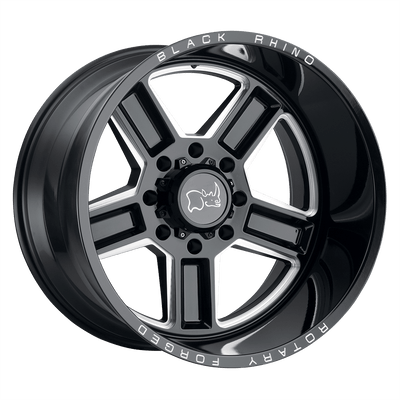 Black Rhino CANON 22X14 GLOSS BLACK W/ MILLED SPOKES 5X5.0 - 2214CAN-65127B71