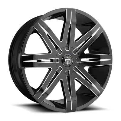 DUB 1PC S227 STACKS 24X9.5 GLOSS BLACK MILLED BLANK - S227249500+15D