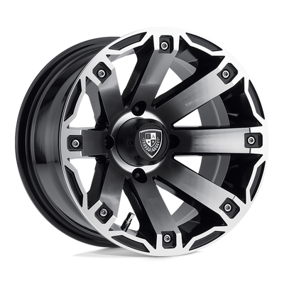 Fairway Alloys FA143 RAGE 12X7 MACHINED GLOSS BLACK 4X4.0 - FA-143-M