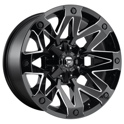 Fuel 1PC D555 AMBUSH 20X9 GLOSS BLACK MILLED 8X170 - D55520901750