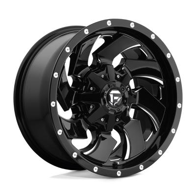 Fuel 1PC D574 CLEAVER 20X8.25 GLOSS BLACK MILLED 8X6.5 - D57420828D