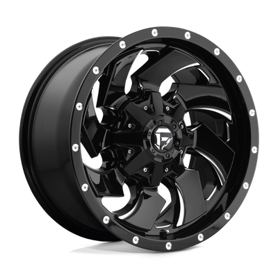 Fuel 1PC D574 CLEAVER 22X10 GLOSS BLACK MILLED 8X6.5 - D57422008247