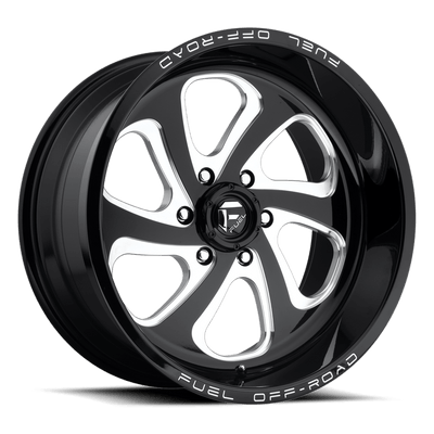 Fuel 1PC D587 FLOW 20X9 GLOSS BLACK MILLED 6X5.5 - D58720908357