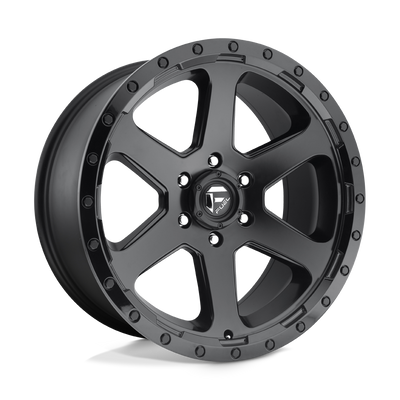 Fuel 1PC D589 RIPPER 20X10 MATTE BLACK GLOSS BLACK LIP 6X5.5 - D58920008347