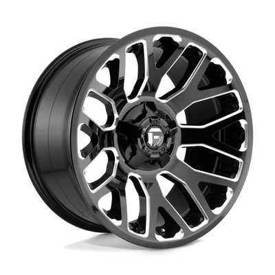 Fuel 1PC D607 WARRIOR 20X9 GLOSS BLACK MILLED 8X170 - D60720901757