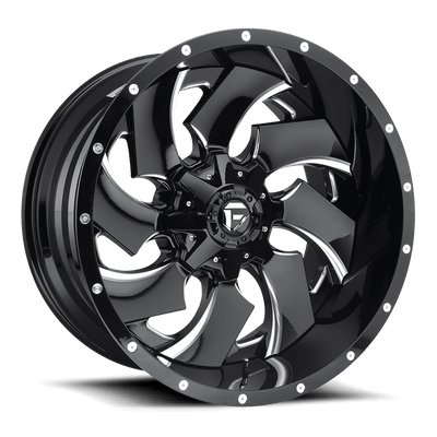 Fuel 2PC D239 CLEAVER 22X12 GLOSS BLACK MILLED 8X180 - D23922201847