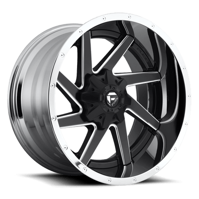 Fuel 2PC D264 RENEGADE 20X10 MATTE BLACK CHROME LIP 6X135/5.5 - D26420009847