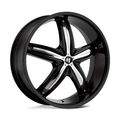 Helo HE844 20X8 GLOSS BLACK WITH REMOVABLE CHROME ACCENTS 5X100/4.5 - HE84428031348 Helo HE844 20X8 GLOSS BLACK WITH REMOVABLE CHROME ACCENTS 5X100/4.5 - HE84428031348