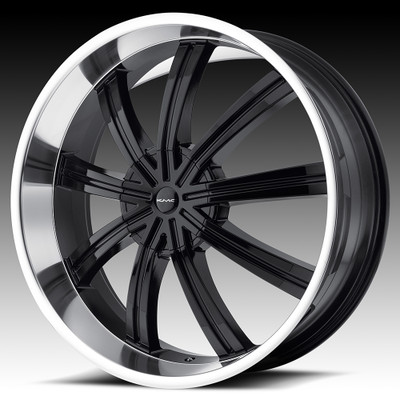 KMC KM672 WIDOW 22X9.5 GLOSS BLACK WITH MACHINED FACE 5X115/5.5 - KM67222926315 KMC KM672 WIDOW 22X9.5 GLOSS BLACK WITH MACHINED FACE 5X115/5.5 - KM67222926315