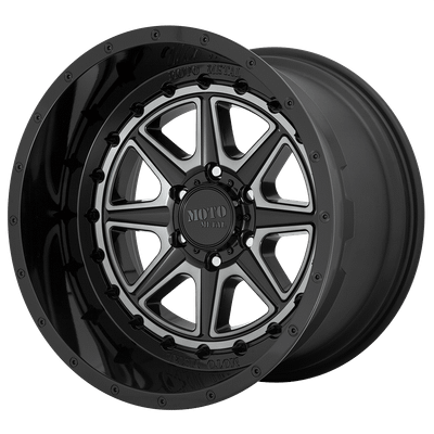 Moto Metal MO801 PHANTOM 20X10 GLOSS BLACK WITH GRAY TINT 5X5.0 - MO80121050418N