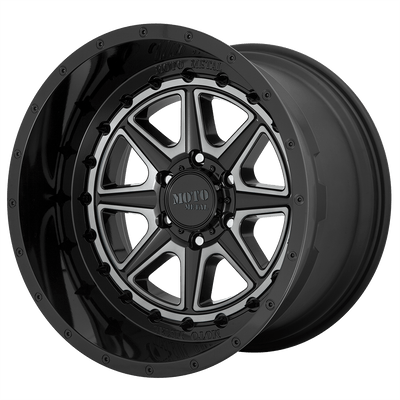 Moto Metal MO801 PHANTOM 20X12 GLOSS BLACK WITH GRAY TINT 6X5.5 - MO80121268444N