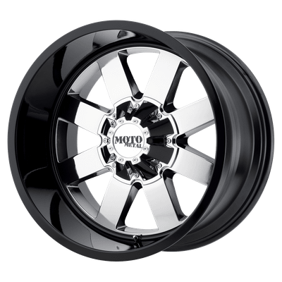 Moto Metal MO962 20X12 PVD CENTER GLOSS BLACK LIP 5X5.0/5.5 - MO96221235944N