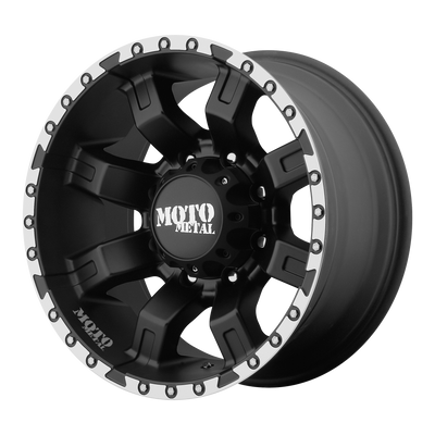 Moto Metal MO968 20X12 SATIN BLACK WITH MACHINED FLANGE 8X6.5 - MO96821280544N Moto Metal MO968 20X12 SATIN BLACK WITH MACHINED FLANGE 8X6.5 - MO96821280544N