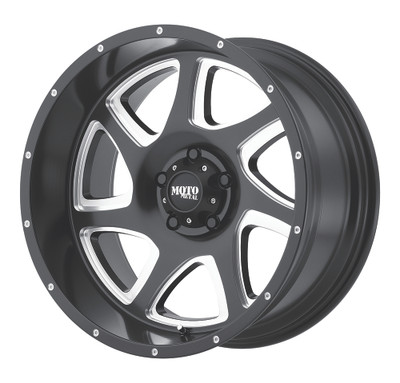 Moto Metal MO976 20X12 SATIN BLACK MILLED 5X5.0 - MO97621250944N