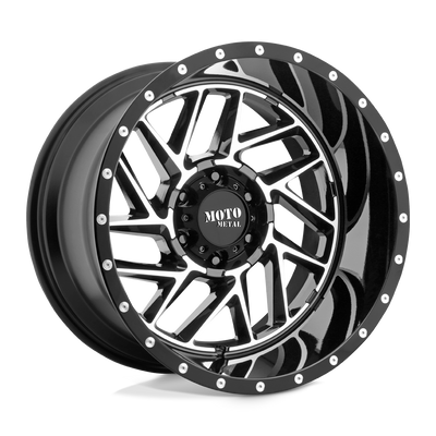 Moto Metal MO985 BREAKOUT 20X9 GLOSS BLACK MACHINED 6X5.5 - MO98529068318