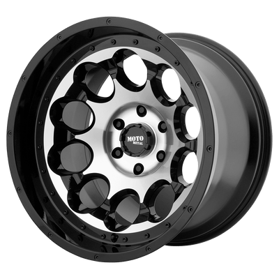 Moto Metal MO990 ROTARY 20X12 GLOSS BLACK MACHINED 5X5.0 - MO99021250544N