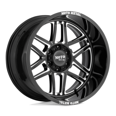 Moto Metal MO992 FOLSOM 20X9 GLOSS BLACK MILLED 8X6.5 - MO99229080318