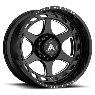 Asanti Off Road AB816 ANVIL 20X12 GLOSS BLACK MILLED 8X6.5 - AB816-201280GB44N