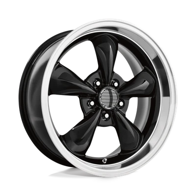 Performance Replicas PR106 18X9 GLOSS BLACK/MACHINED LIP 5X4.5 - 106B-896530