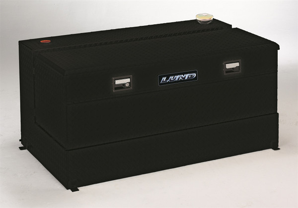 Lund 73256 92 Gallon L-Shaped 56-Inch Box Combo, Black Aluminum-73256